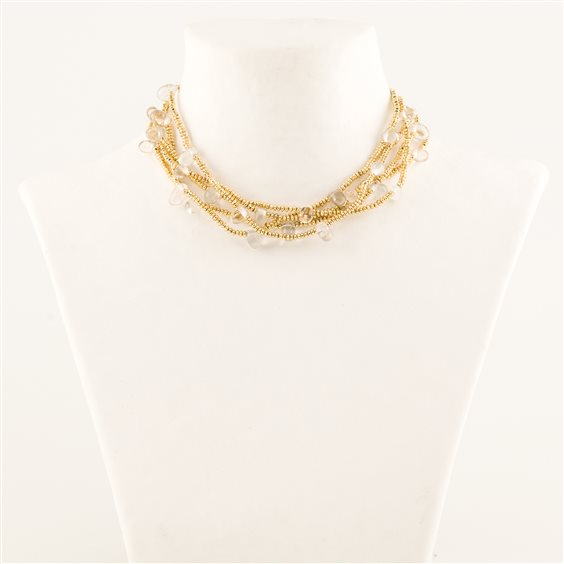 Collana House of Tuhina Donna in Lega metallica TH-N479G-SV-54 - TH-N479G-SV-54